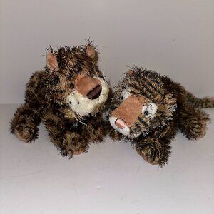 Ganz Webkinz TIGER & LEOPARD scruffy Plush Stuffed Animal No Codes!